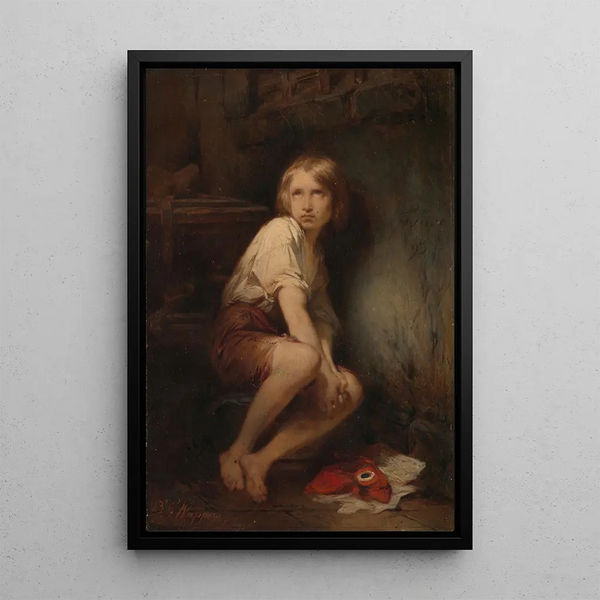 Louis XVII im Tempel - Gustaf Wappers — gerahmtes Bild an der Wand