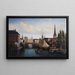 Vue du Riddarholmskanalen, Stockholm 1835 - Gustaf Wilhelm Palm — gerahmtes Bild an der Wand