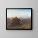 Panorama alpin mit Bergsee - Gustav Adolf Horst — gerahmtes Bild an der Wand