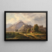 Vue des ruines du château de Glanegg - Gustav Barbarini — gerahmtes Bild an der Wand