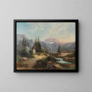 Gustav Barbarini - Bachlandschaft mit Figurenstaffage.webp