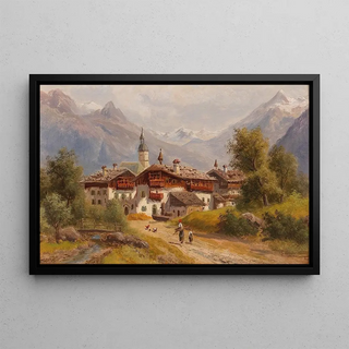 Gustav Barbarini - Village in Pinzgau Salzburg (Case Conflict).webp