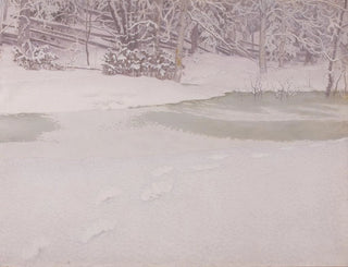 Frischer Schnee gefallen - Gustav Fjstad — Ansicht des Kunstwerks