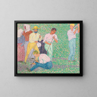Die Mähdrescher - Gustav Gildemeister — gerahmtes Bild an der Wand