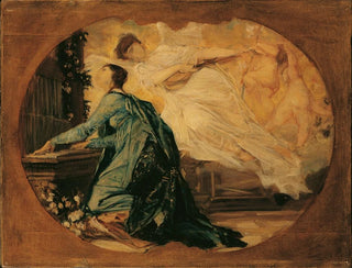 Gustav Klimt - Organ player allegory of church music.webp