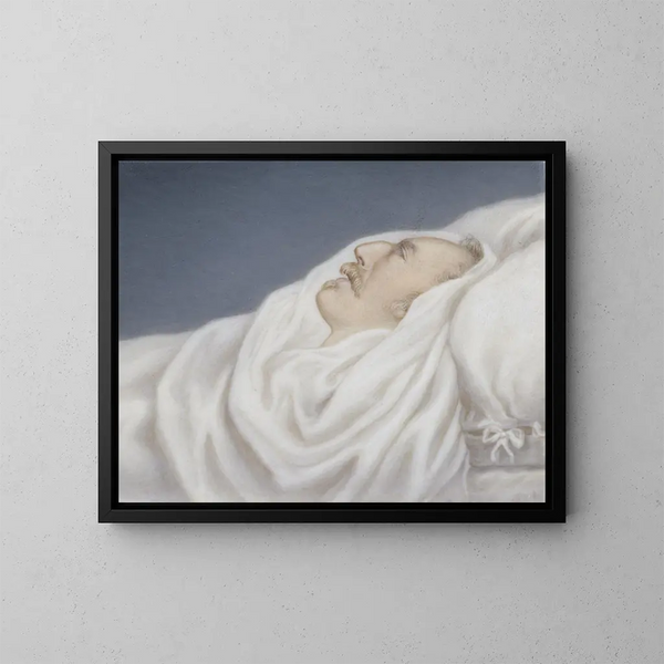 Gustave IV Adolphe auf seinem Sterbebett - Gustav Nehrlich — gerahmtes Bild an der Wand