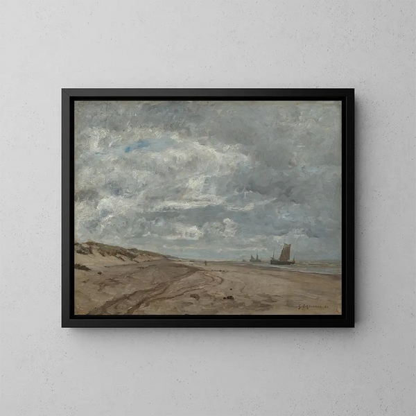 Strand von Scheveningen - Gustav Schönleber — gerahmtes Bild an der Wand