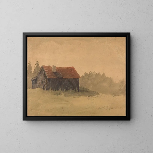 De Maridalen - Gustav Wentzel — gerahmtes Bild an der Wand