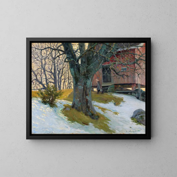Im April - Gustav Wentzel — gerahmtes Bild an der Wand