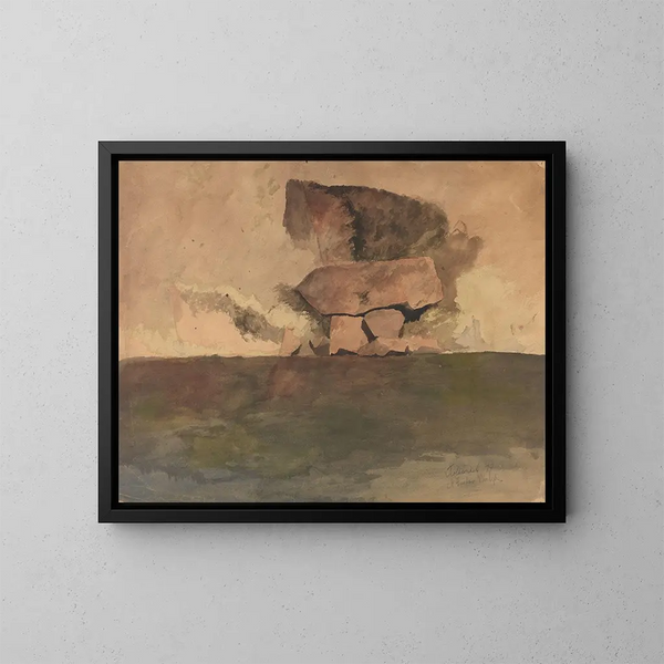 Blöcke aus Steinen - Gustav Wentzel — gerahmtes Bild an der Wand