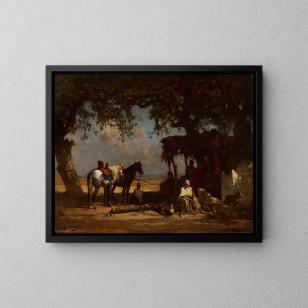eines arabischen Lagers - Gustave-Achille Guillaumet — gerahmtes Bild an der Wand