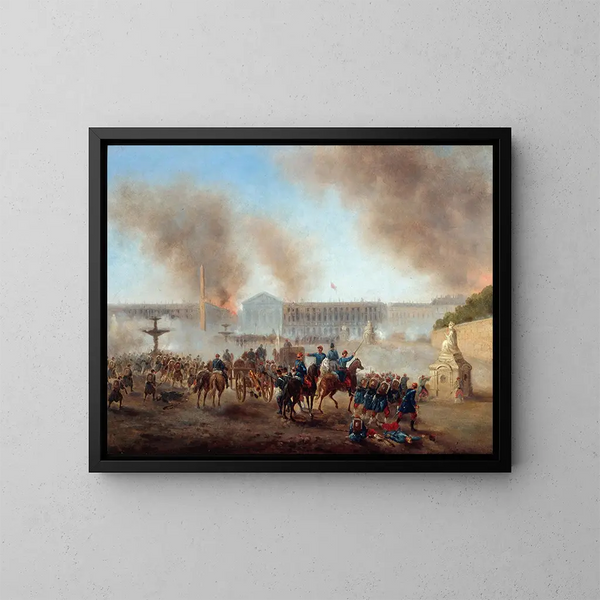 Episode der Kommune, Place de la Concorde - Gustave Boulanger — gerahmtes Bild an der Wand