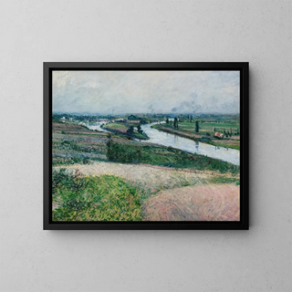 Die Seine an der Pointe de Pinay - Gustave Caillebotte — gerahmtes Bild an der Wand