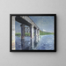 Die Seine und die Eisenbahnbrücke in Argenteuil - Gustave Caillebotte — gerahmtes Bild an der Wand