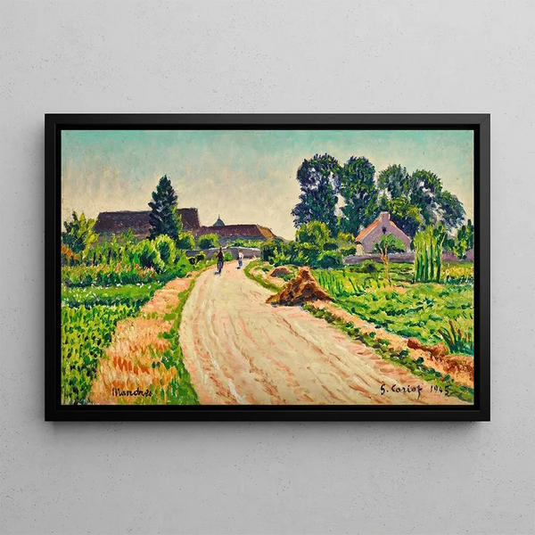 Der Weg von Mandres - Gustave Cariot — gerahmtes Bild an der Wand