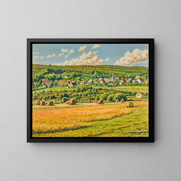 Das Dorf von Georgenborn - Gustave Cariot — gerahmtes Bild an der Wand