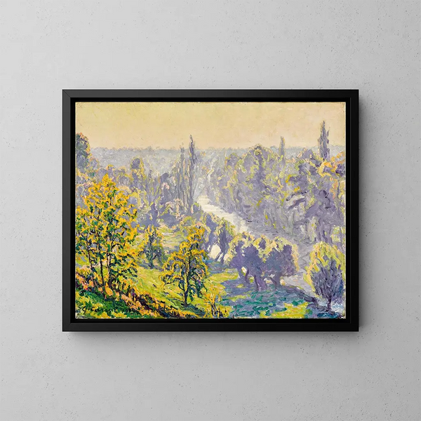 Prigny, Herbstmorgen am Yerres - Gustave Cariot — gerahmtes Bild an der Wand