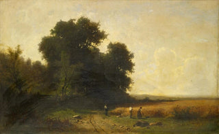 Gustave Castan - Harvest at the Border of a Forest.webp