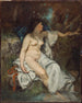 Badender ruhend in der Nähe eines Bachs - Gustave Courbet — Ansicht des Kunstwerks