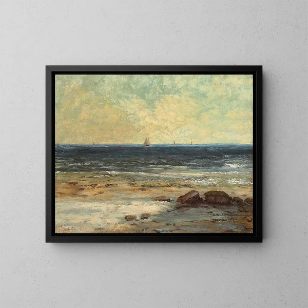Bords de la mer à Palavas - Gustave Courbet — gerahmtes Bild an der Wand