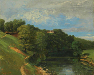 Gustave Courbet - Chteau Au Bord De La Rivire.webp