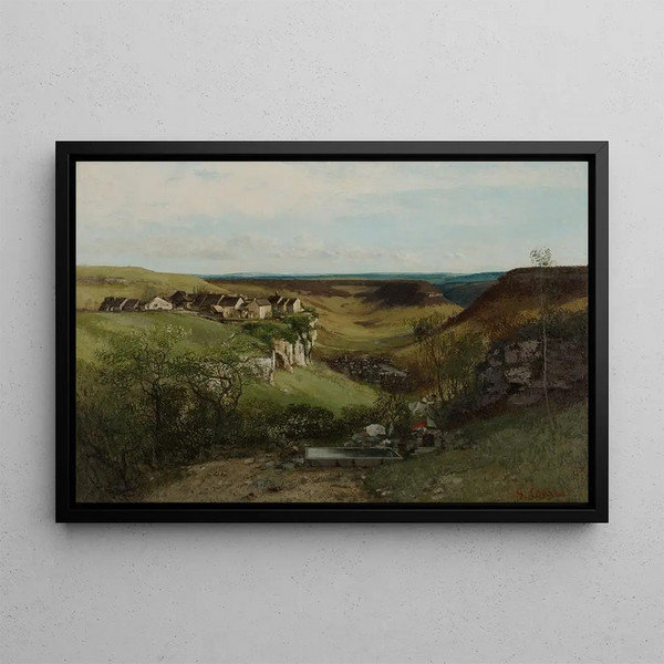 Château d'Ornans - Gustave Courbet — gerahmtes Bild an der Wand