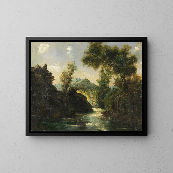 in den Schweizer Alpen - Gustave Courbet — gerahmtes Bild an der Wand
