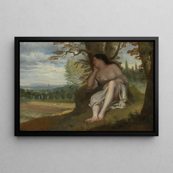 La sieste - Gustave Courbet — gerahmtes Bild an der Wand
