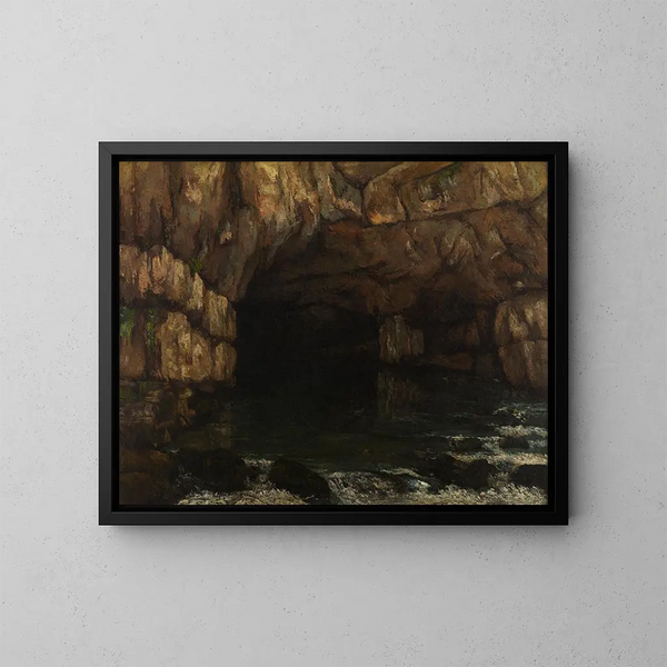 La source de la Loue - Gustave Courbet — gerahmtes Bild an der Wand