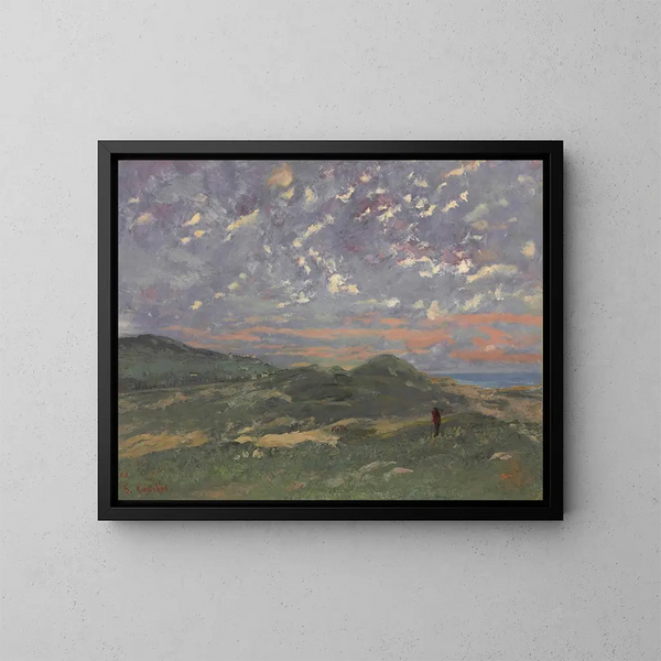 Die Dünen von Deauville - Gustave Courbet — gerahmtes Bild an der Wand