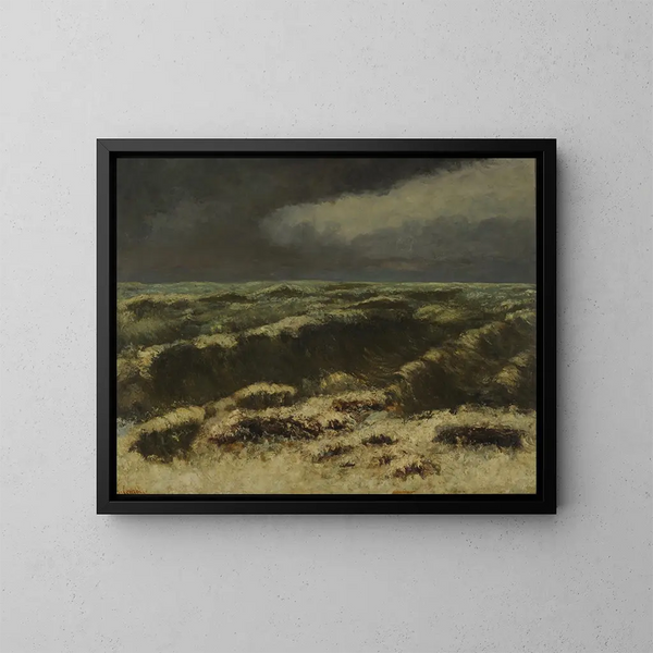 stürmisches Meer - Gustave Courbet — gerahmtes Bild an der Wand