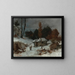 Tragende von Zweigen in einer Schneelandschaft - Gustave Courbet — gerahmtes Bild an der Wand