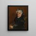 Portrait von Madame Sophie Loiseau - Gustave Courbet — gerahmtes Bild an der Wand