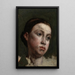 Portrait einer jungen Frau - Gustave Courbet — gerahmtes Bild an der Wand