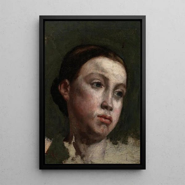 Portrait einer jungen Frau - Gustave Courbet — gerahmtes Bild an der Wand