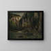 Fluss und Felsen - Gustave Courbet — gerahmtes Bild an der Wand