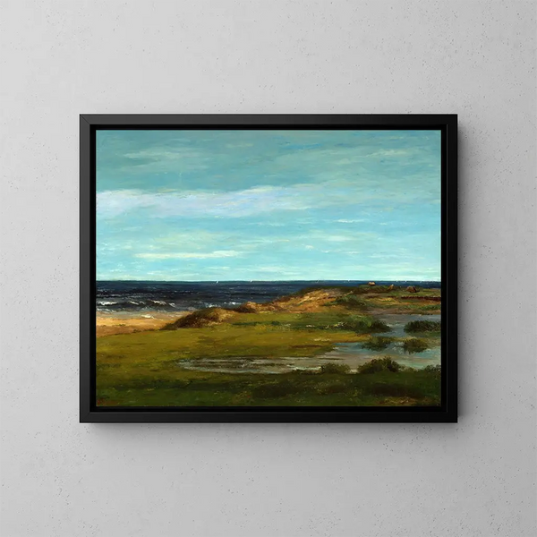 Meeres-Gemälde - Gustave Courbet — gerahmtes Bild an der Wand