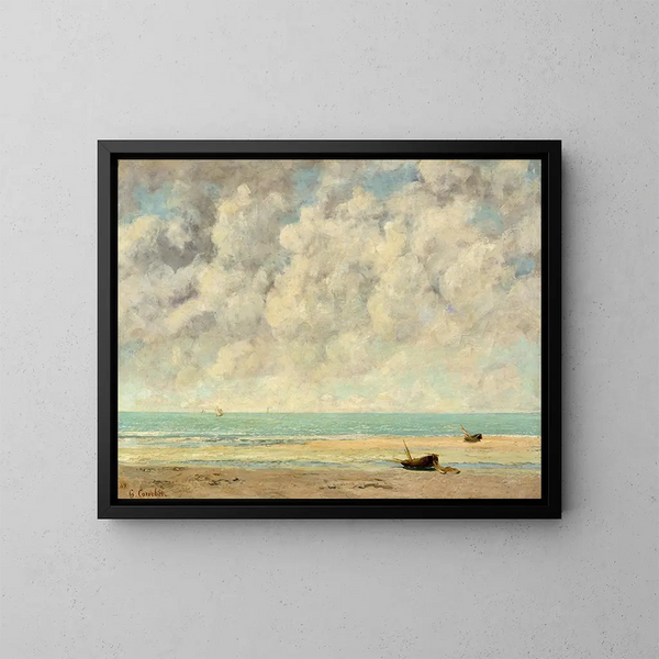 Die ruhige See - Gustave Courbet — gerahmtes Bild an der Wand