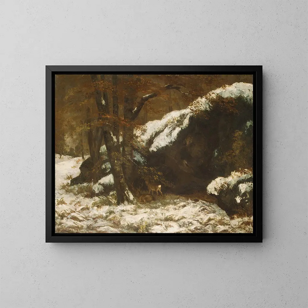 Der Hirsch - Gustave Courbet — gerahmtes Bild an der Wand