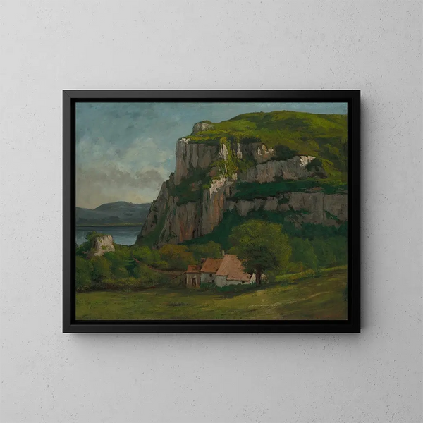 Der Felsen von Hautepierre - Gustave Courbet — gerahmtes Bild an der Wand