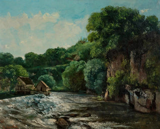 Ein Staudamm bei Ornans oder L'écluse de la Loue - Gustave Courbet — Ansicht des Kunstwerks
