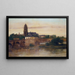 Ansicht von Frankfurt mit der alten Brücke aus Sachsenhausen - Gustave Courbet — gerahmtes Bild an der Wand