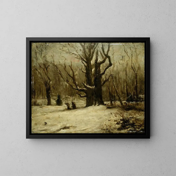 Winterlandschaft - Gustave Courbet — gerahmtes Bild an der Wand