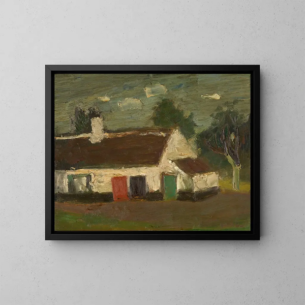 Bauernhof - Gustave De Smet — gerahmtes Bild an der Wand