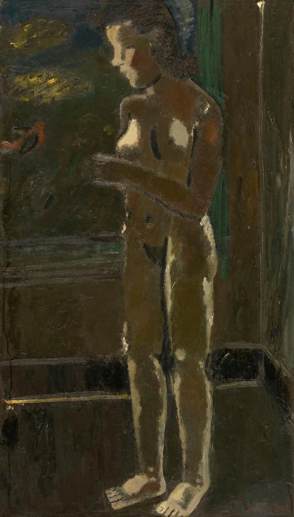 Nackt stehend - Gustave De Smet — gerahmtes Bild an der Wand