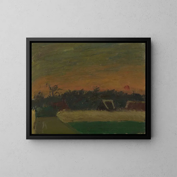 Sonnenuntergang - Gustave De Smet — gerahmtes Bild an der Wand
