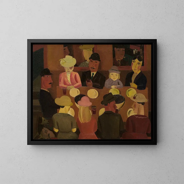 Die Muschelesser - Gustave De Smet — gerahmtes Bild an der Wand