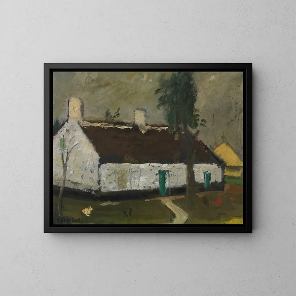 Weiße Farm - Gustave De Smet — gerahmtes Bild an der Wand