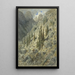 Eine alpine Tal mit Bäumen und Felsen - Gustave Doré — gerahmtes Bild an der Wand