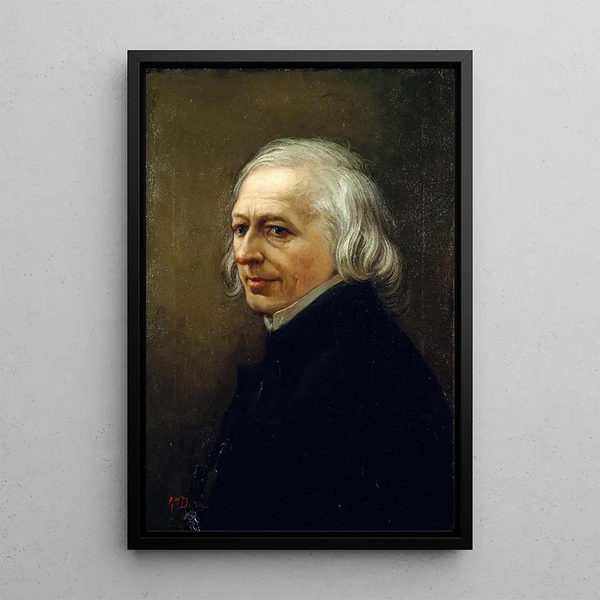 Portrait von Charles Philipon 1800-1862 Zeichner und Journalist - Gustave Doré — gerahmtes Bild an der Wand